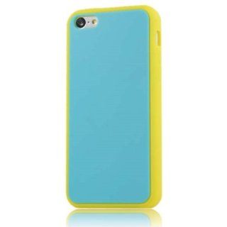 HELPYOU Yellow/Blue iPhone 5C New Fashion Colorful Soft Silicone Rubber Case Protective Cover for Apple iPhone 5C: Cell Phones & Accessories