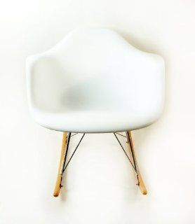 Mid Century Rocking Chair in White: Baby