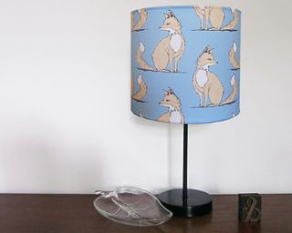 handmade urban fox lampshade by martha and hepsie