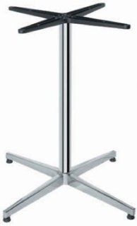 Hafele Pedestal Table Base, 26 3/4 inch W x 26 3/4 inch D x 28 3/8 inch H, Polished Aluminum
