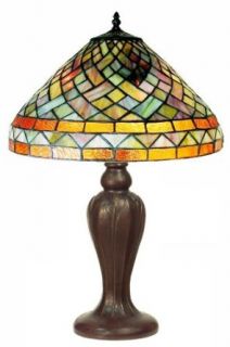 Warehouse of Tiffany 321+BB68 Tiffany style Geometric Table Lamp, Yellow    