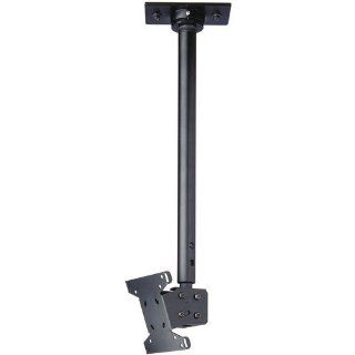 18" 30" ADJUSTABLE LENGTH LCD CEILING MOUNT WITHOUT CORD MANAGEMENT COVER (BLACK) (Catalog Category: TV MOUNTS/ACCESS / A/V MOUNTS, FURNITURE & STORAGE): Electronics