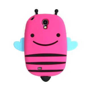 Euclid+   Rose Red Bee Style Silicone Soft Case Cover for Samsung Galaxy S4 SIV I9500 with Euclid+ Cable Tie: Cell Phones & Accessories