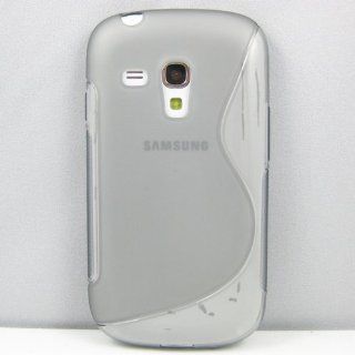Grey S LINE WAVE TPU GEL CASE COVER SKIN FOR SAMSUNG GALAXY S3 Mini i8190: Cell Phones & Accessories