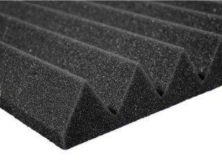 12 Pack of (12x12x2) Inch Acoustical Wedge Foam Panels for Sound Studio Home Theater Soundproofing   Charcoal Grey: Musical Instruments