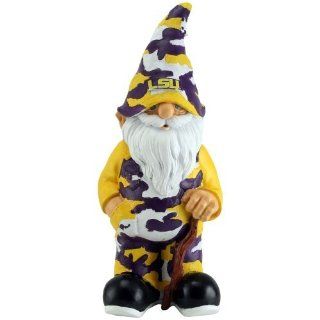LSU Tigers NCAA Camouflage Garden Gnome : Sports Fan Outdoor Statues : Sports & Outdoors