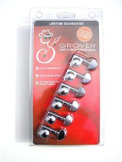 Grover 406C6 Rotomatic Mini 6 in Line Self Locking Machine Heads, Chrome: Musical Instruments
