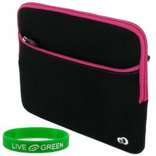 Black with Magenta Trim Dual Pocket Neoprene Sleeve Case for Apple iPad 3G Wi Fi (iPad NOT Included): Computers & Accessories