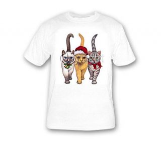 Christmas Cats Adult T Shirt, Sizes 4X 6X —