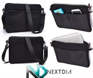 Motorola Xoom MZ600 Tablet Case / bag with Detachable Shoulder Strap (Black) + NextDia Velcro Cable Wrap: Toys & Games