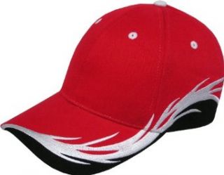 Casual Style Outdoor Headwear Flame Detail Sweat Proof Cap Baseball Hat: Clothing
