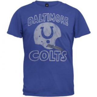 Baltimore Colts   Old School Helmet Soft T Shirt: Sports & Outdoors