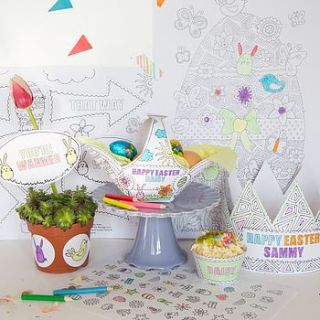 personalised easter activity kit by claire close