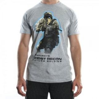 Ghost Recon Mens Charcoal Logo Gray Tee (XX Large): Clothing