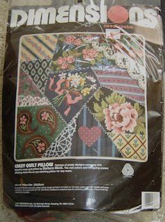 Dimensions Needlepoint Kit: Crazy Quilt Pillow By Barbara Mock #2386