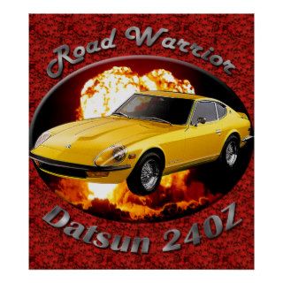 Datsun 240Z Red Skulls Poster