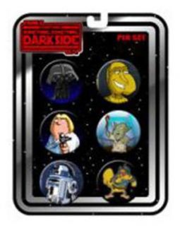 Family Guy Star Wars Something, Something, Something Darkside Button Pin Set Novelty Apparel Accessories Clothing