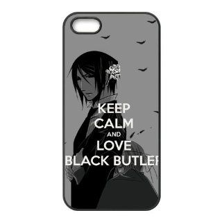 Black Butler KEEP CALM AND LOVE BLACK BUTLER Unique Apple Iphone 5 5S Durable Hard Plastic Case Cover CustomDIY: Cell Phones & Accessories