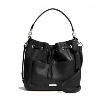 Coach Avery Women's Bucket Bag Leather Handbag Black: Shoes