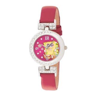 SpongeBob SquarePants Women's SBP352 Silver Case Pink Strap Analog Watch Watches