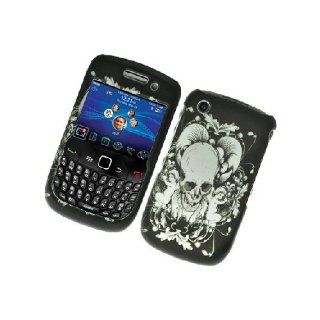 EGCBerry Curve 8520 8530 3G 9300 9330 Black White Skull Angel Cover Case: Cell Phones & Accessories