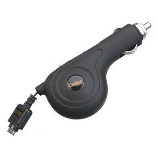 Rubberized Retractable Car Charger for LG GT365: Cell Phones & Accessories