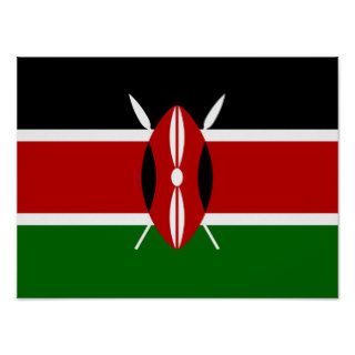 Flag of Kenya Africa Poster