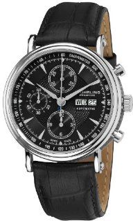 Stuhrling Prestige Men's 363.33151 Prestige Swiss Made Automatic Valjoux 7750 Paradigm Chronograph Silver Tone Watch: Watches