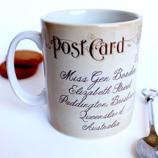 personalised postcard mug by lovehart
