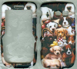 puppies snap on case Samsung SCH R375C straight Talk Phone Cover: Cell Phones & Accessories