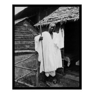 African Chief at the Pan American Exposition 1901 Print