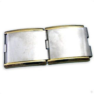 2 DoubleLink Modules silver gold for 9mm Italian Charms Bracelet, Classic italy bracelet: Link Bracelets: Jewelry