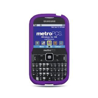 Purple Soft Silicone Gel Skin Cover Case for Samsung Comment Freeform III 3 SCH R380: Cell Phones & Accessories