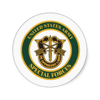 U.S. Special Forces Branch Plaque Round Stickers