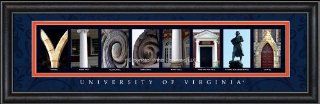 University of VIRGINIA Letter Art Campus Framed Print : Sports Awards : Sports & Outdoors