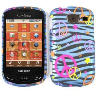 For Samsung Brightside U380 Case Cover   Peace Signs Blue Zebra Stars Rubberized Pink Yellow Orange Purple TE321 S: Cell Phones & Accessories