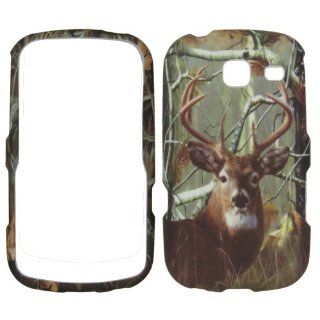 Camoflague Real Tree Black Deer Faceplate Hard Case Protector for Tracfone Straight Talk Prepaid Cell Phone Samsung Sch s380c: Cell Phones & Accessories