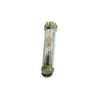 Sterling Silver Mezuzah in Jerusalem Crown Design   Wall Sculptures