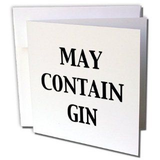 gc_149792_1 EvaDane   Funny Quotes   May Contain Gin.   Greeting Cards 6 Greeting Cards with envelopes : Office Products