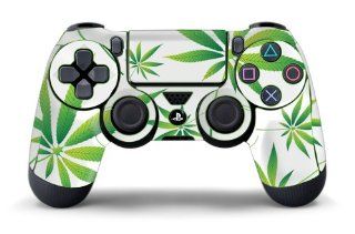 PS4 Controller Designer Skin for Sony PlayStation 4 DualShock Wireless Controller   Weeds White Video Games