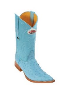 Los Altos Men's Ostrich Leg Cowboy Boots (9+EE+Mens+US, Jean Blue): Shoes