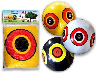 Visualscare Eye Balloon Pack of 3 Bird Scare Eye Ribbon Baloons : Home Pest Repellents : Patio, Lawn & Garden