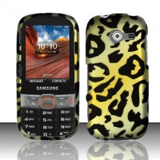 Yellow Cheetah Hard Cover Case for Samsung Array Montage SPH M390 Cell Phones & Accessories