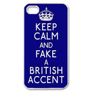 Custom Keep Calm Parody Cover Case for iPhone 4 4s LS4 393: Cell Phones & Accessories