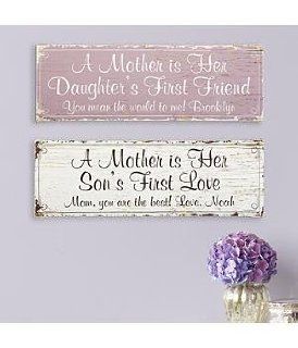 Personalized First Memories Canvas Wall Art for Mom   Tapestries