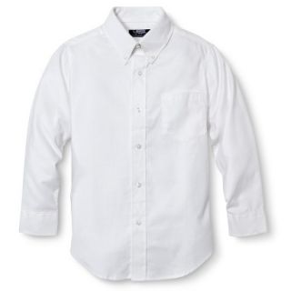French Toast Boys School Uniform Long Sleeve Oxford Shirt   White 12