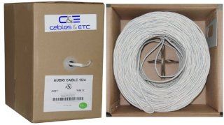 C&E 500 feet 16AWG 4 Conductor Solid Copper, Oxygen Free Speaker Wire Cable: Electronics