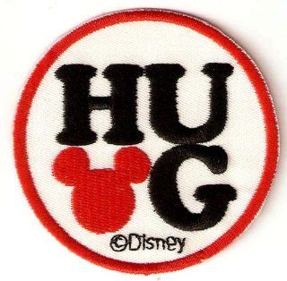 Mickey Mouse HUG   Red Mickey Ears Disney Embroidered Iron On / Sew On Patch: Everything Else
