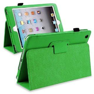 CommonByte For New Tablet iPad Mini / iPad Mini 2 (iPad Mini with Retina display) Green PU Folio Leather Case Cover Stand Pouch: Computers & Accessories