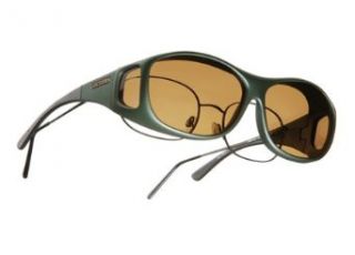 Cocoons Slim Line Over Glasses Sunglasses, M Ivy Frame, Amber Lenses C401A: Clothing